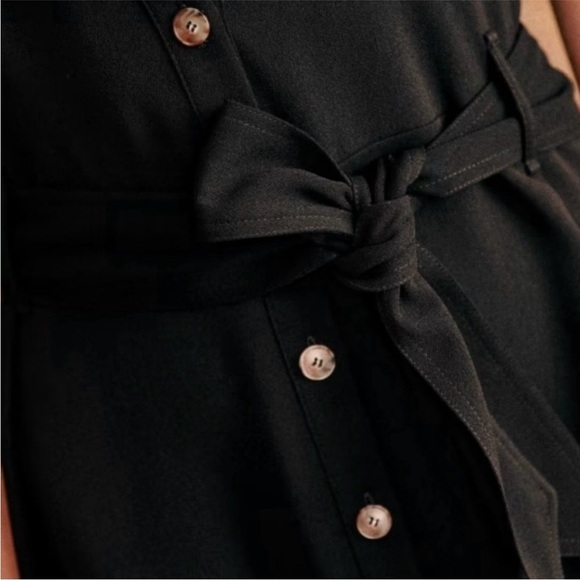 Sezane Jeannette Jeanette Button Down Belted Shirt Dress Size 8 Medium - Picture 3 of 12